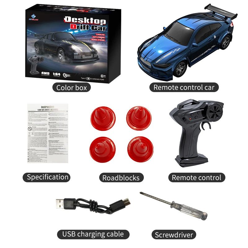 MicroDrift compacte 1:64 RC driftauto