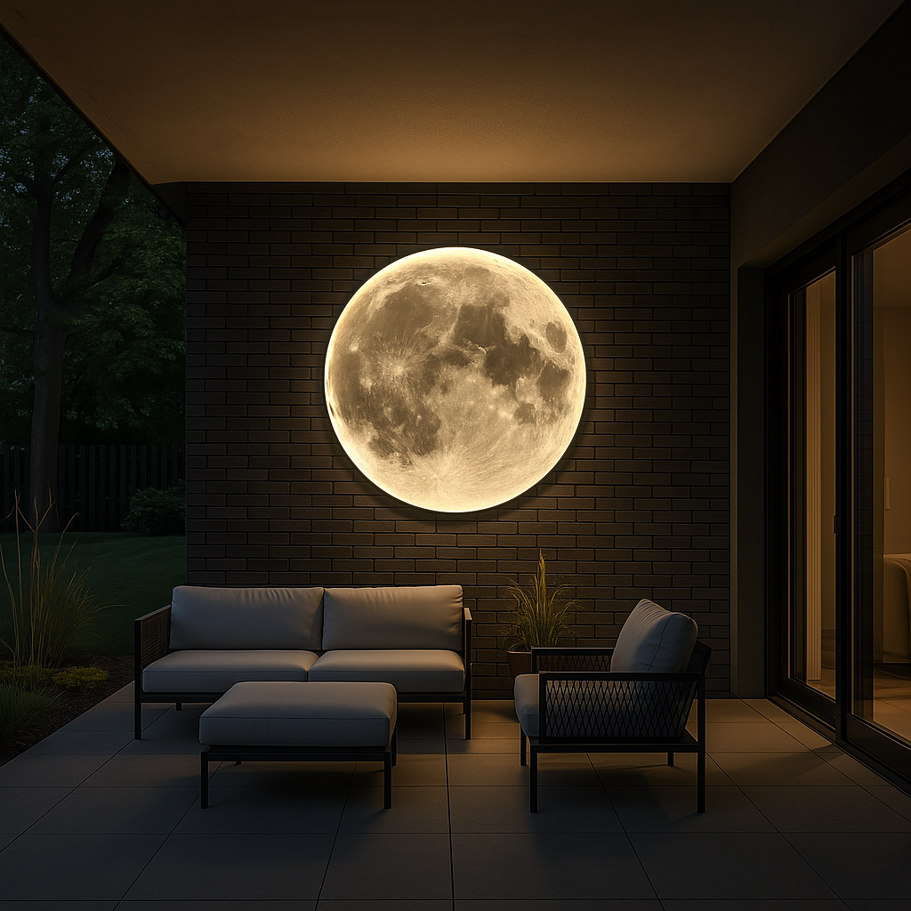 Maan wandlamp met LED-verlichting