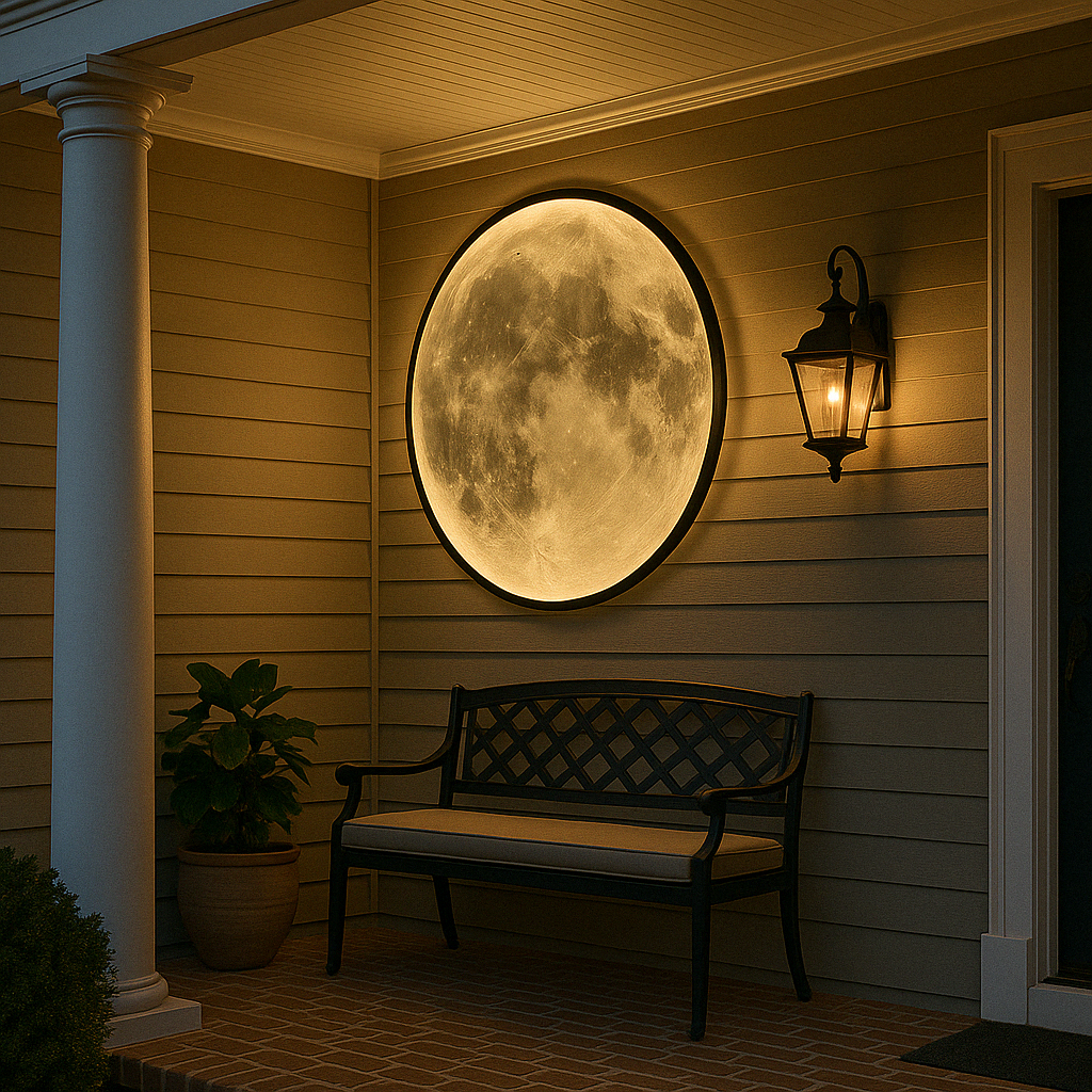 Maan wandlamp met LED-verlichting
