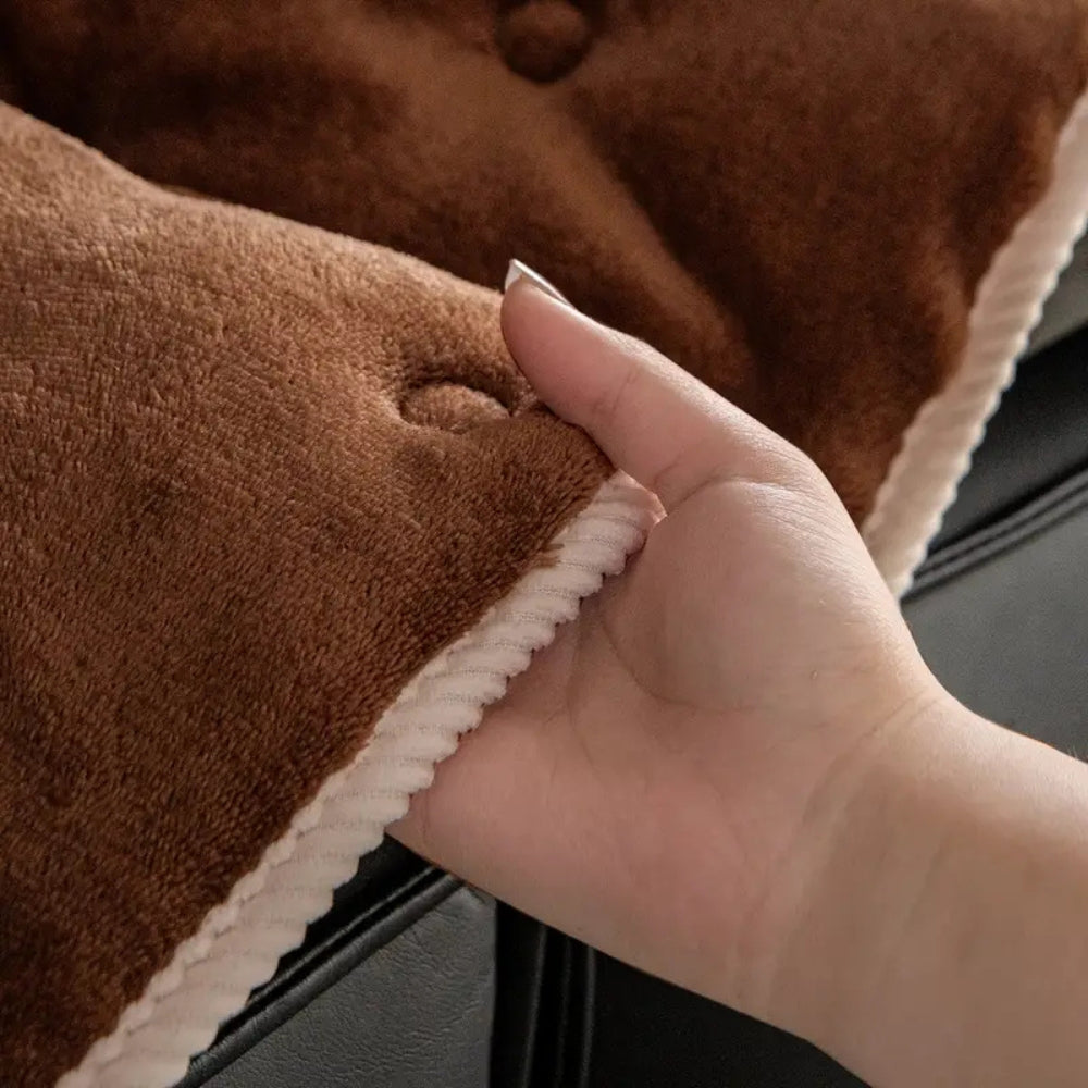 Pluche knoop-tufted bankhoes
