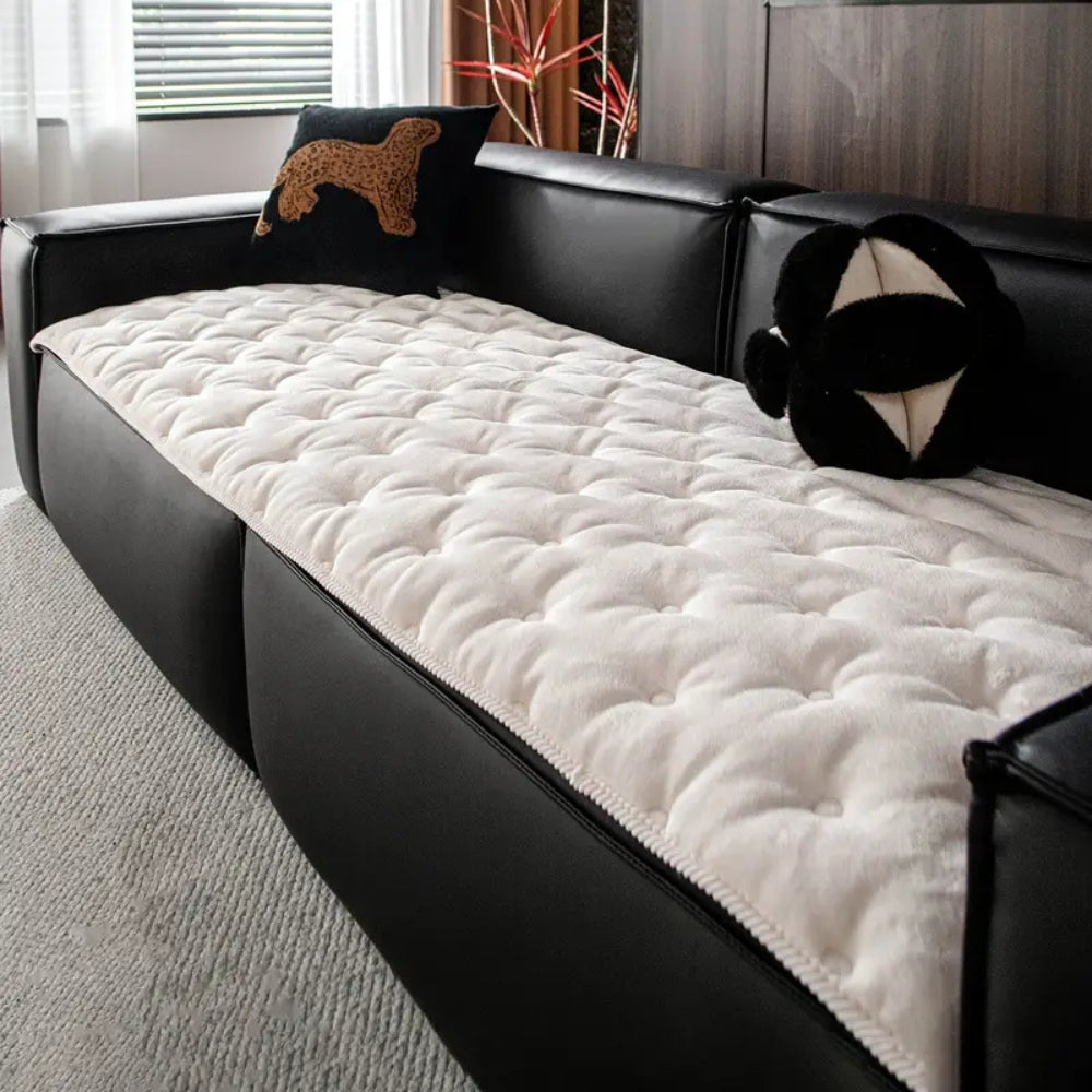 Pluche knoop-tufted bankhoes