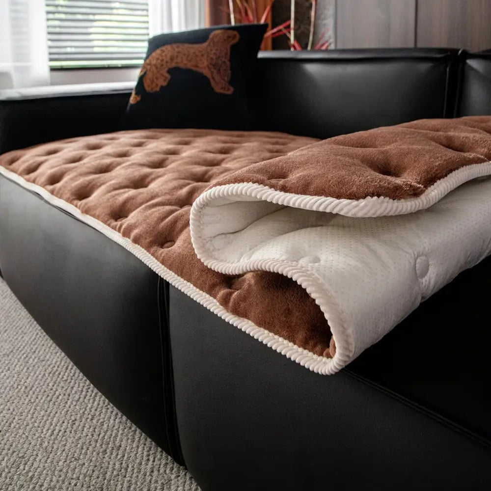 Pluche knoop-tufted bankhoes