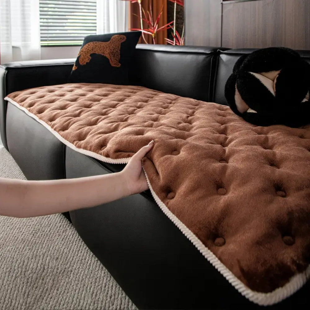 Pluche knoop-tufted bankhoes