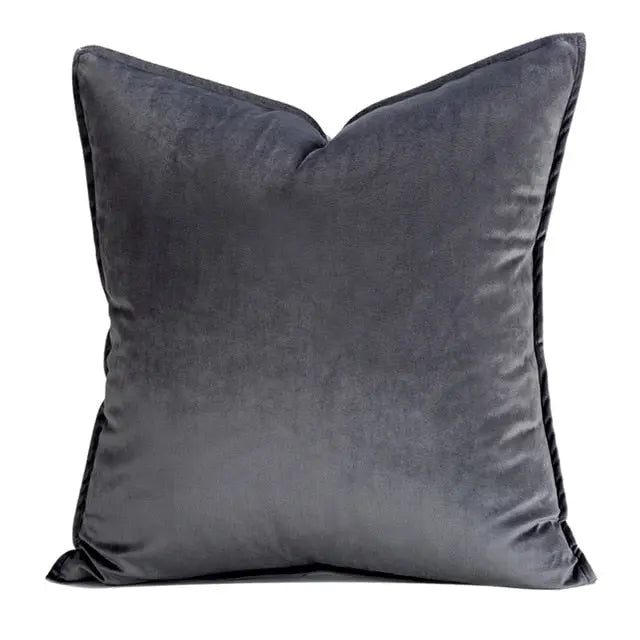 Luxe Fluwelen Kussenhoes Met Flanellen Rand