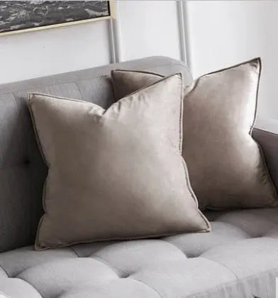 Luxe Fluwelen Kussenhoes Met Flanellen Rand