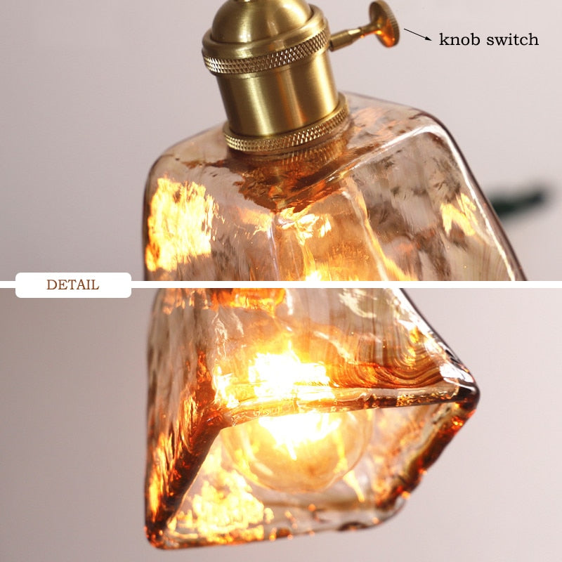 Vetrina vintage hanglamp met glazen kap