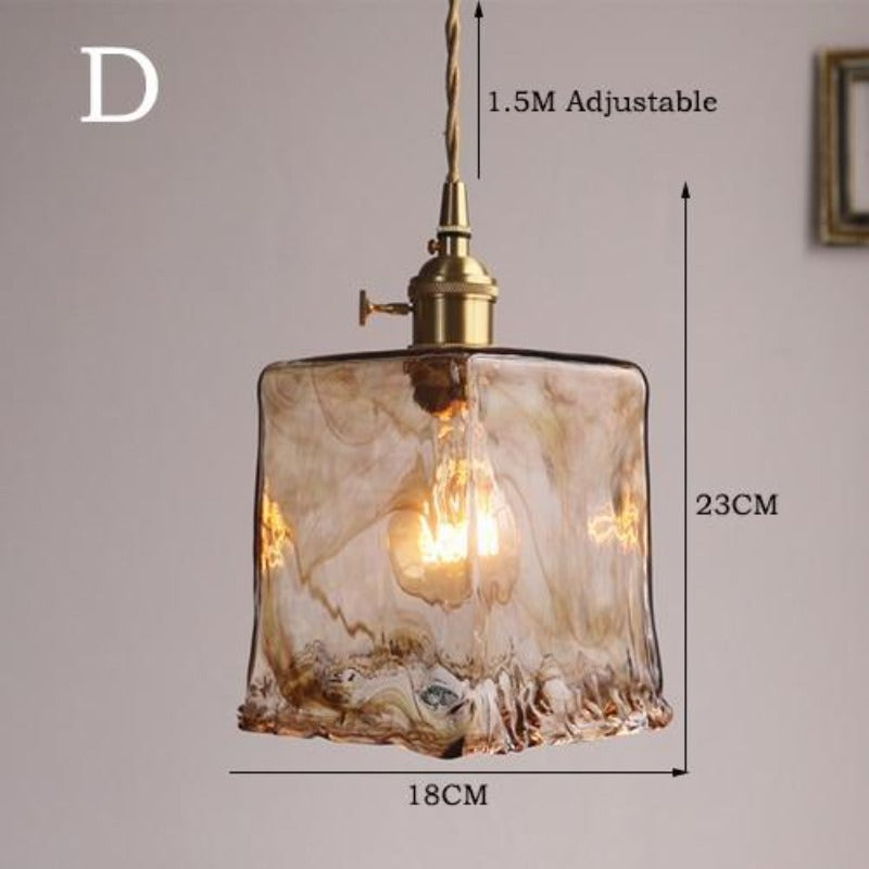 Vetrina vintage hanglamp met glazen kap