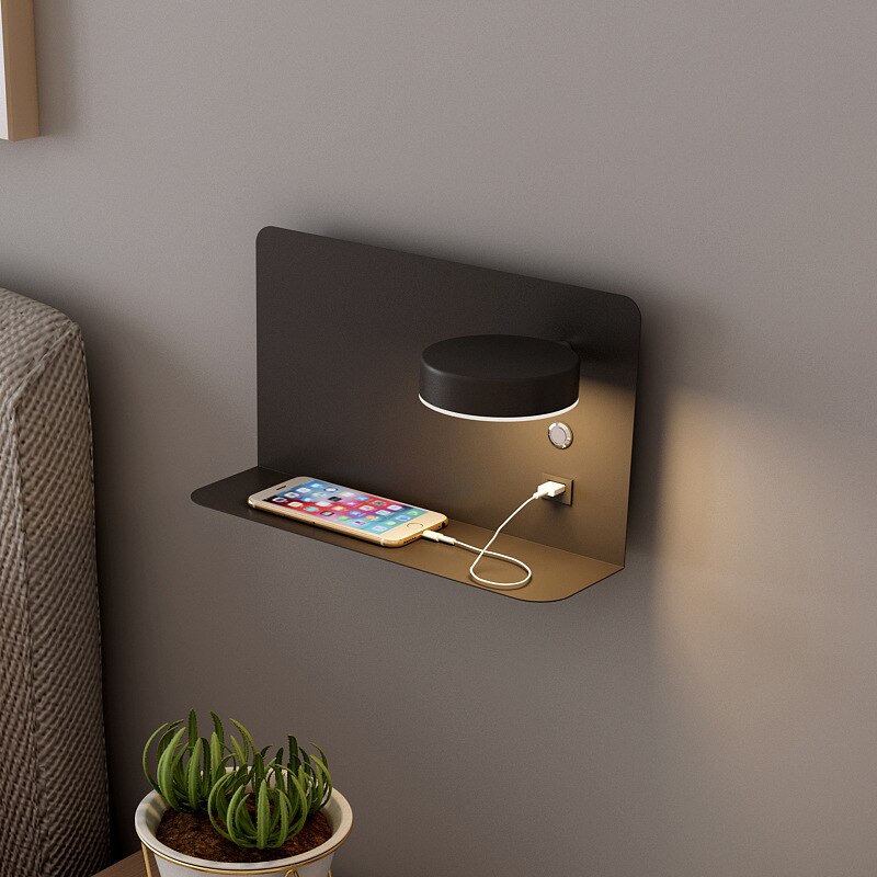 Moderne LED Wandlamp Met USB-Oplaadpoort