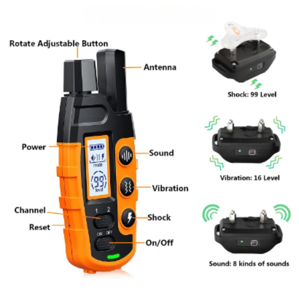 ProTrain oplaadbare honden trainingshalsband