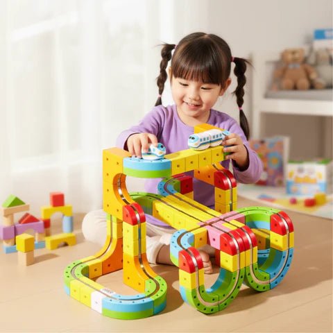 3D Spoorbouwset met Oplaadbare Locomotief