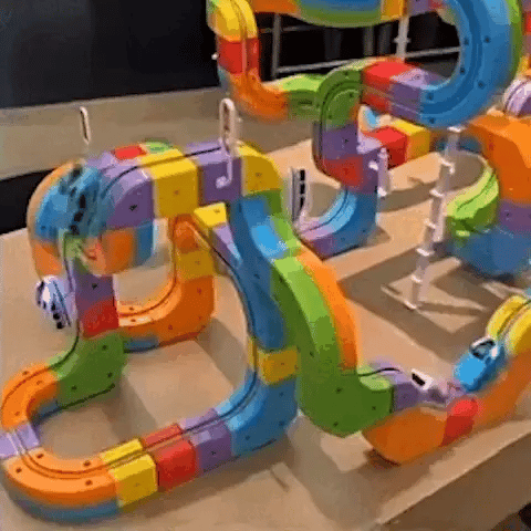 3D Spoorbouwset met Oplaadbare Locomotief