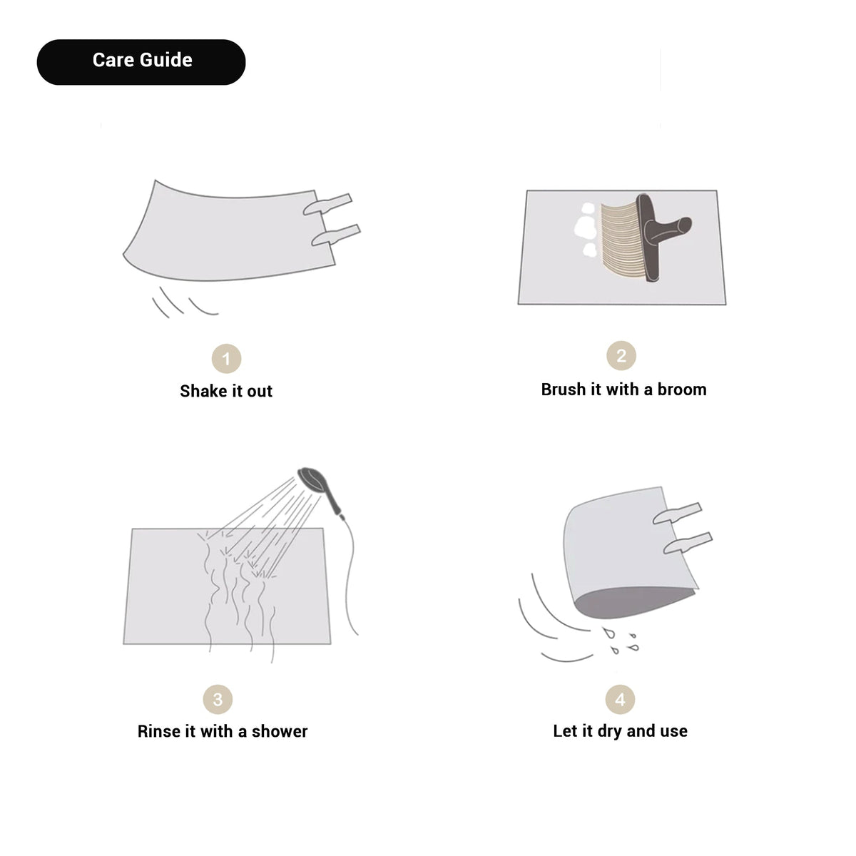 Luxe Handgemaakte Badmat met Abstract Design