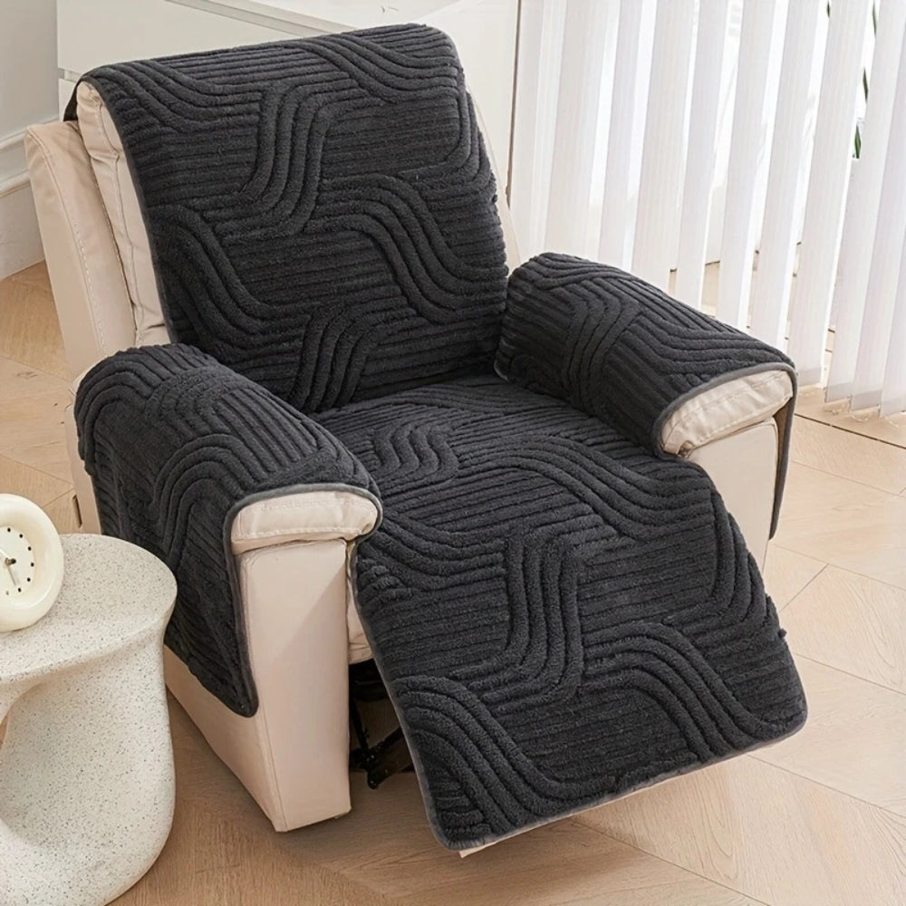 Pluche verdikte antislip relaxfauteuil hoes