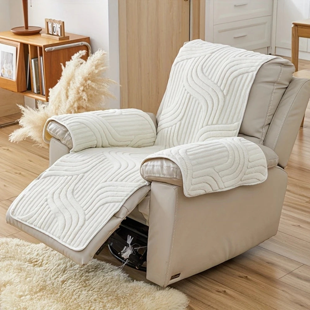 Pluche verdikte antislip relaxfauteuil hoes