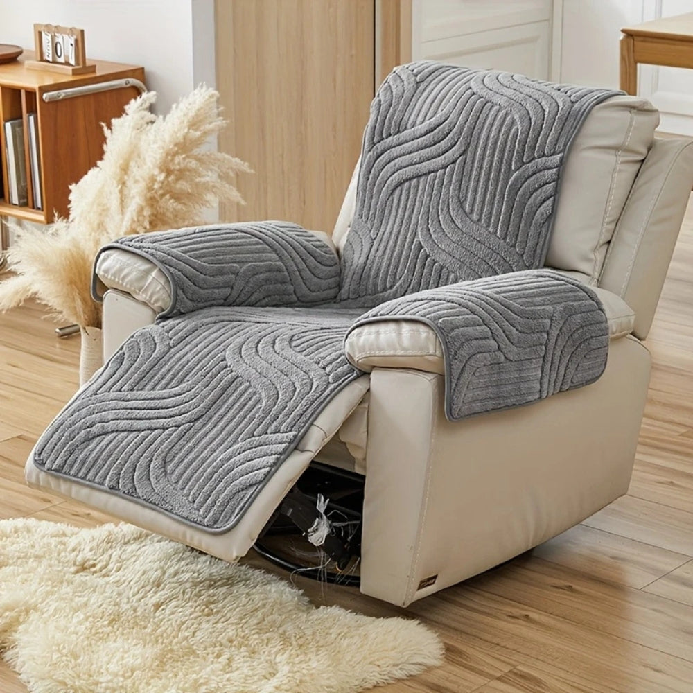 Pluche verdikte antislip relaxfauteuil hoes
