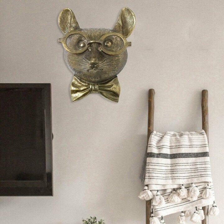 Speelse Dierkop Wanddecoratie