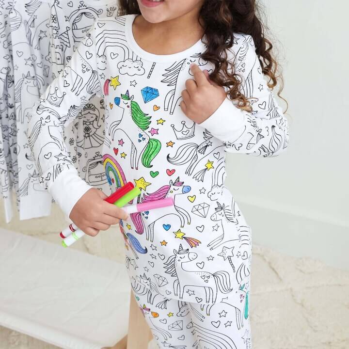 Inkleurbare Kinder Pyjama