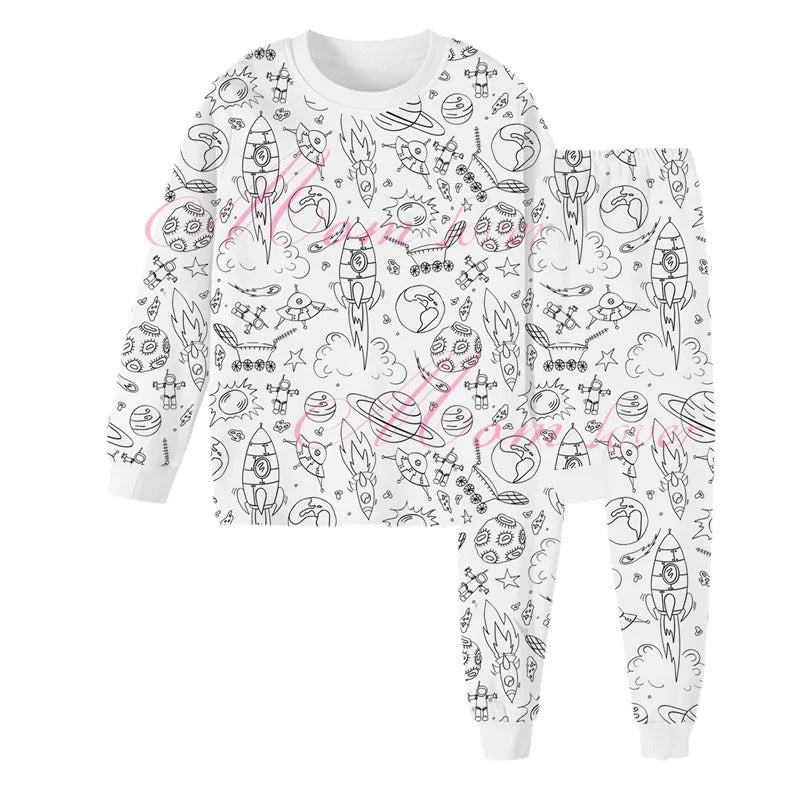Inkleurbare Kinder Pyjama