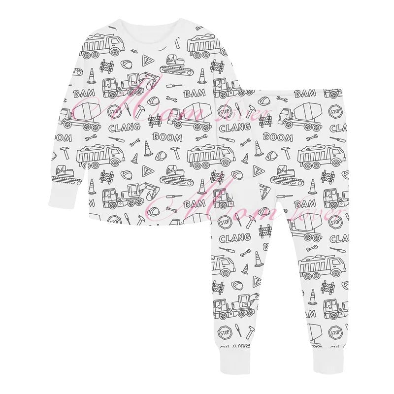 Inkleurbare Kinder Pyjama