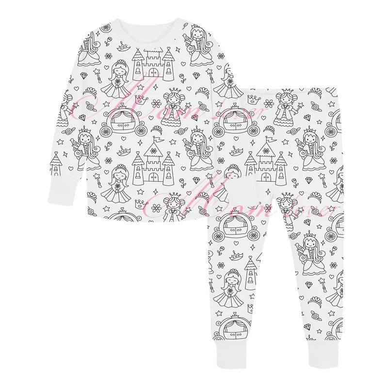 Inkleurbare Kinder Pyjama