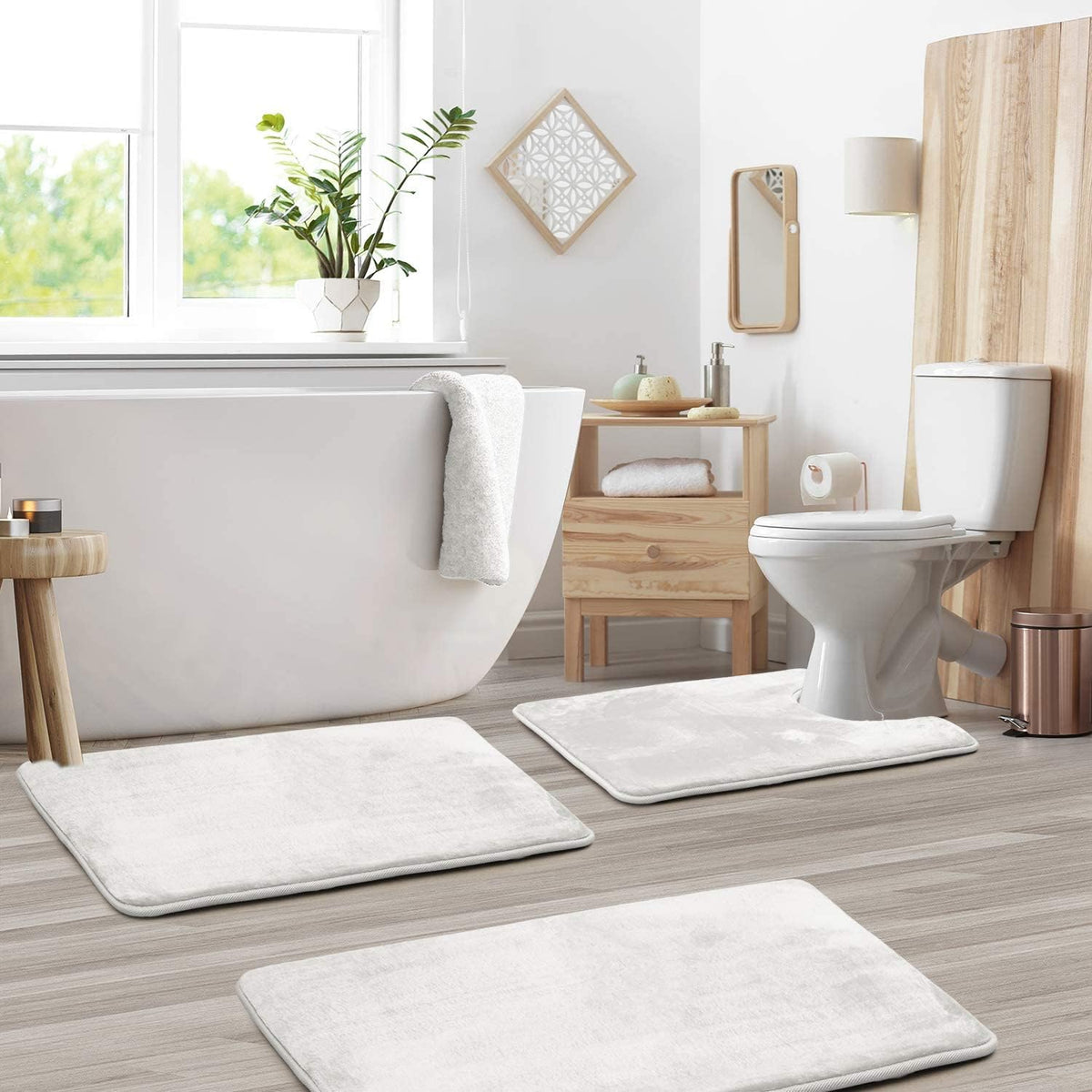 Memory Foam Badmatten Set 3-Delig